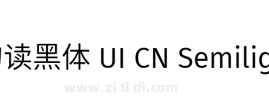 句读黑体 UI CN Semilight