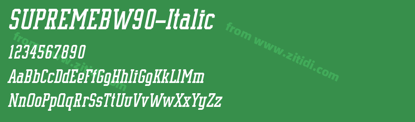 SUPREMEBW90-Italic字体预览