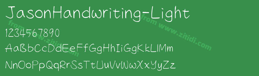 JasonHandwriting-Light字体预览