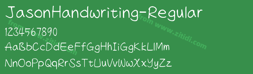 JasonHandwriting-Regular字体预览