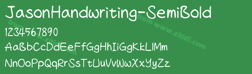 JasonHandwriting-SemiBold字体预览
