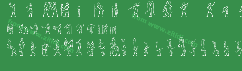 Hyroglyphes One字体预览