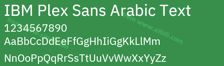 IBM Plex Sans Arabic Text字体预览