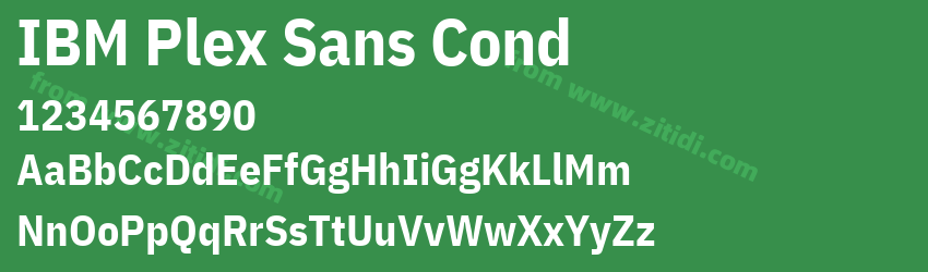 IBM Plex Sans Cond字体预览