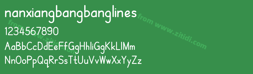 nanxiangbangbanglines字体预览