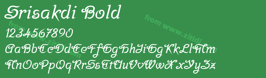 Srisakdi Bold字体预览