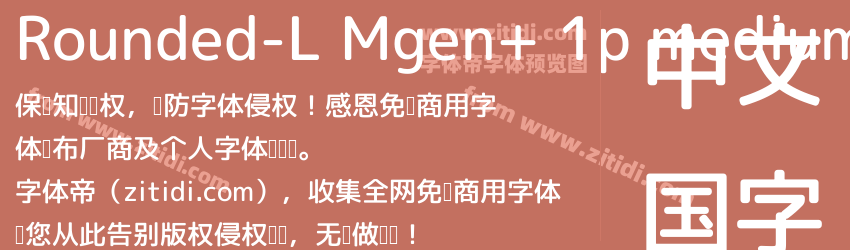 Rounded-L Mgen+ 1p medium字体预览