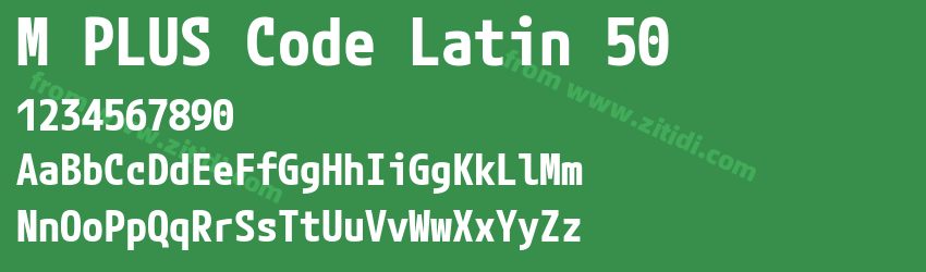 M PLUS Code Latin 50字体预览