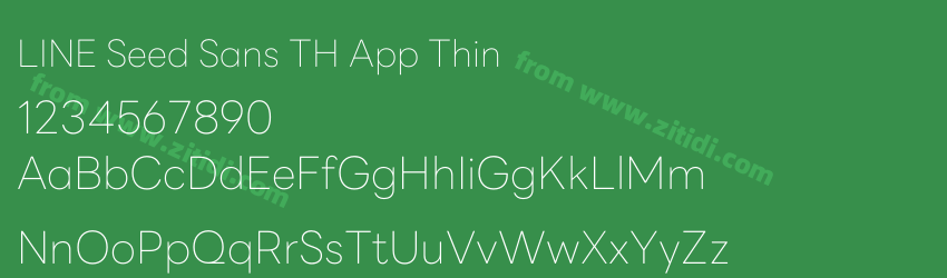 LINE Seed Sans TH App Thin字体预览