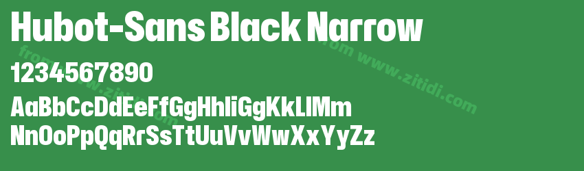 Hubot-Sans Black Narrow字体预览
