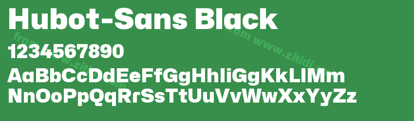 Hubot-Sans Black字体预览