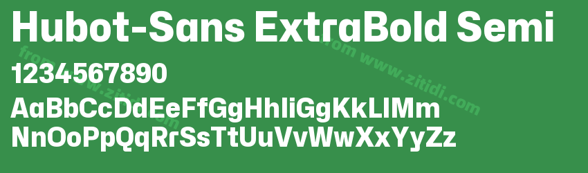 Hubot-Sans ExtraBold Semi字体预览