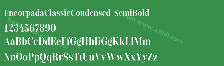 EncorpadaClassicCondensed-SemiBold字体预览