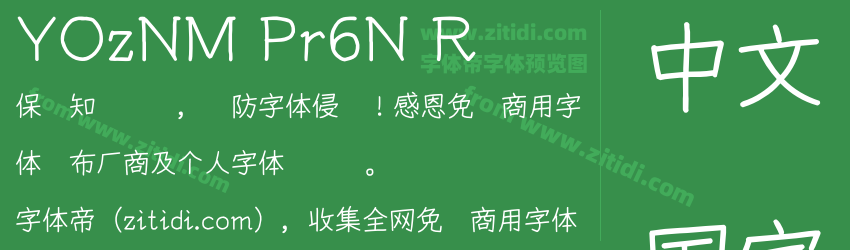 YOzNM Pr6N R字体预览
