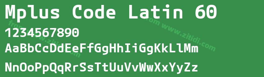 Mplus Code Latin 60字体预览