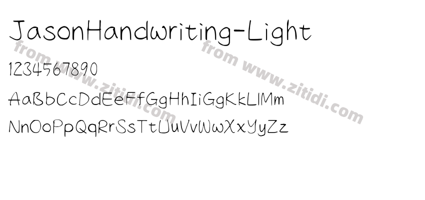 JasonHandwriting-Light字体预览