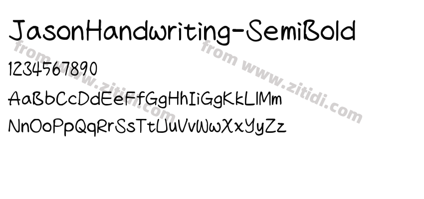 JasonHandwriting-SemiBold字体预览