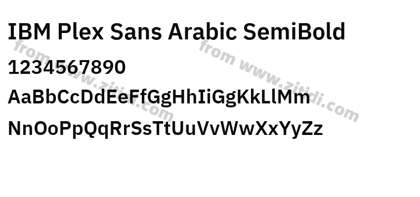 IBM Plex Sans Arabic SemiBold字体预览