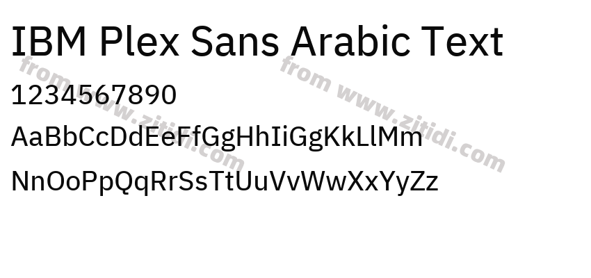 IBM Plex Sans Arabic Text字体预览