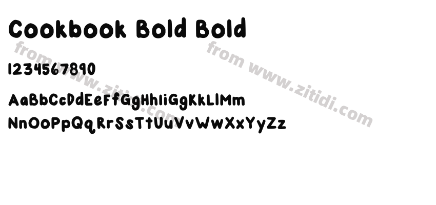 Cookbook Bold Bold字体预览