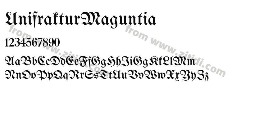 UnifrakturMaguntia字体预览