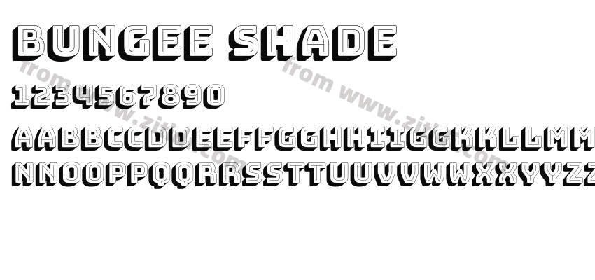 Bungee Shade字体预览
