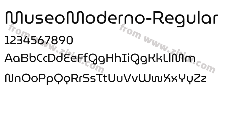MuseoModerno-Regular字体预览