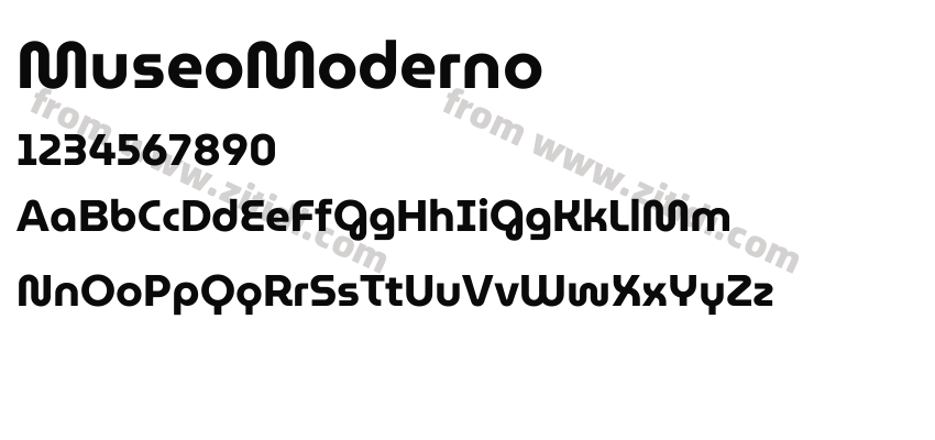 MuseoModerno字体预览