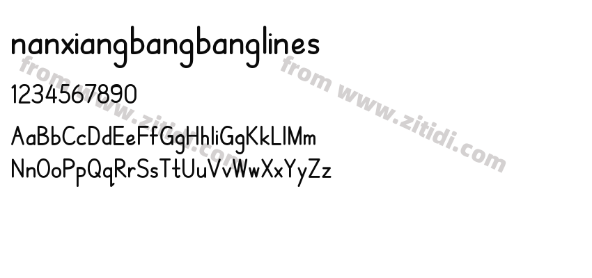 nanxiangbangbanglines字体预览