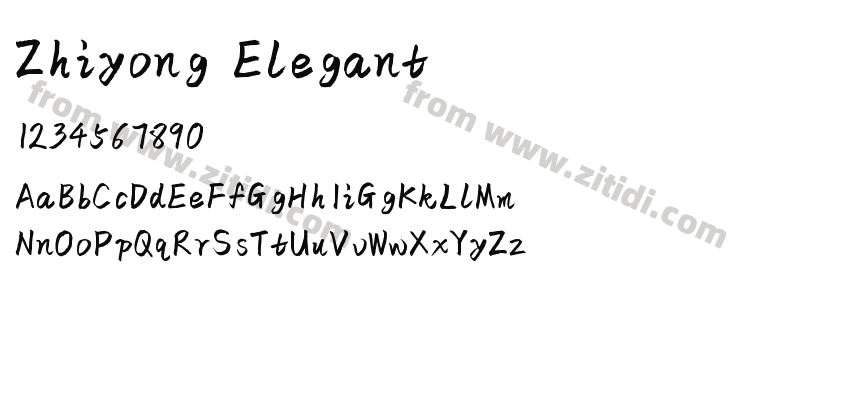 Zhiyong Elegant字体预览