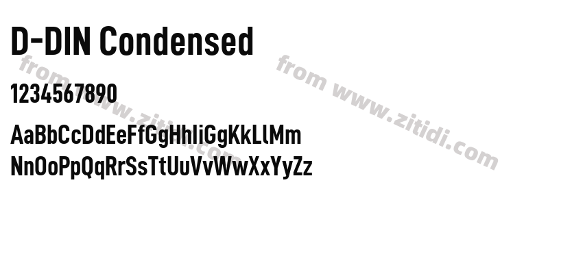 D-DIN Condensed字体预览