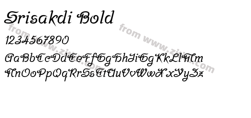 Srisakdi Bold字体预览