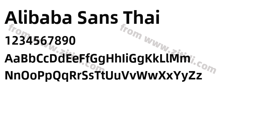 Alibaba Sans Thai字体预览