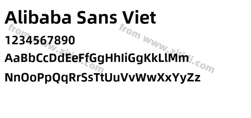 Alibaba Sans Viet字体预览