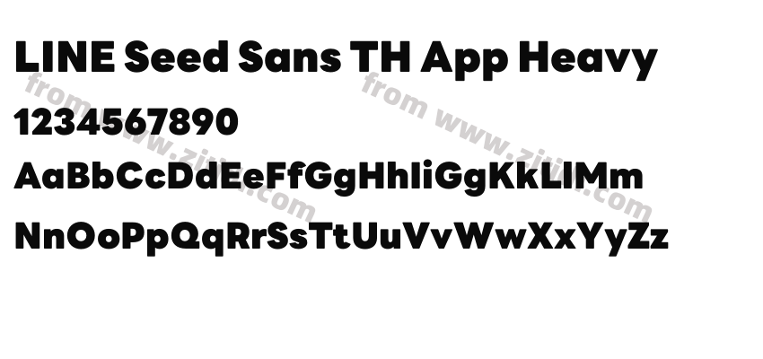LINE Seed Sans TH App Heavy字体预览