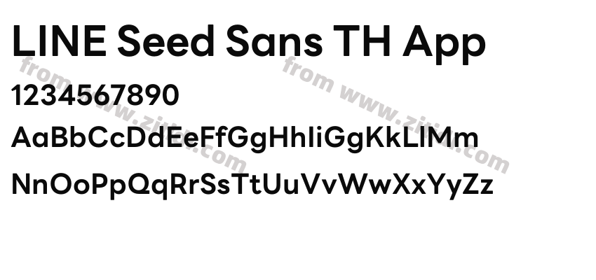 LINE Seed Sans TH App字体预览