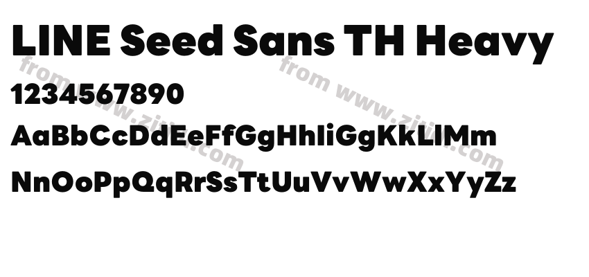 LINE Seed Sans TH Heavy字体预览