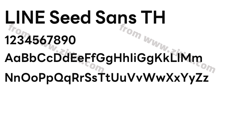LINE Seed Sans TH字体预览