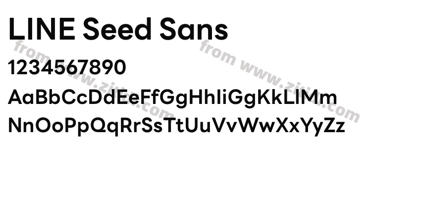 LINE Seed Sans字体预览