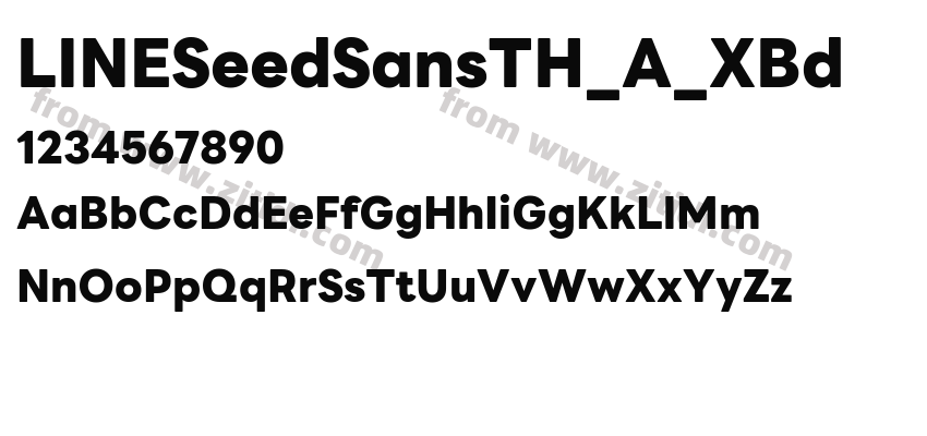 LINESeedSansTH_A_XBd字体预览