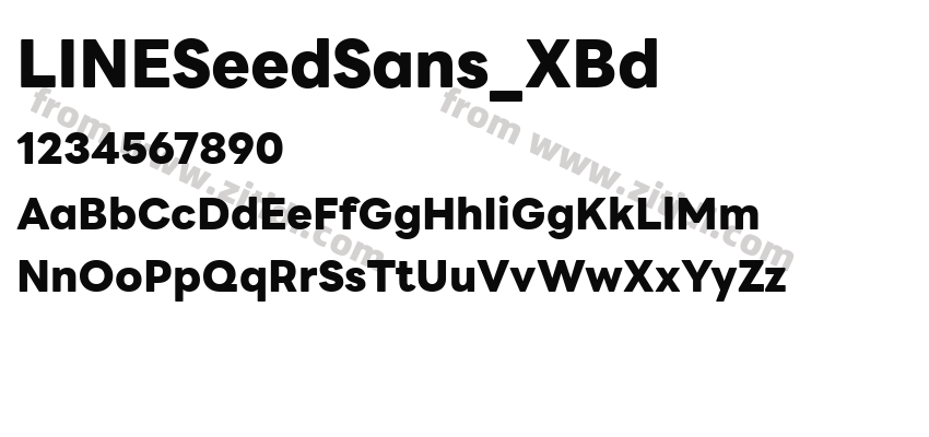 LINESeedSans_XBd字体预览