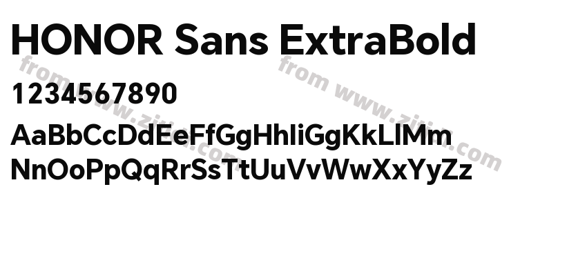 HONOR Sans ExtraBold字体预览