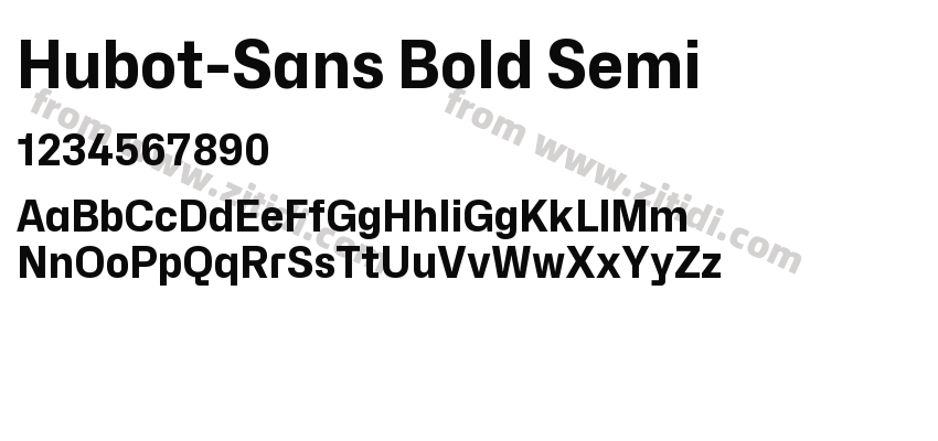 Hubot-Sans Bold Semi字体预览