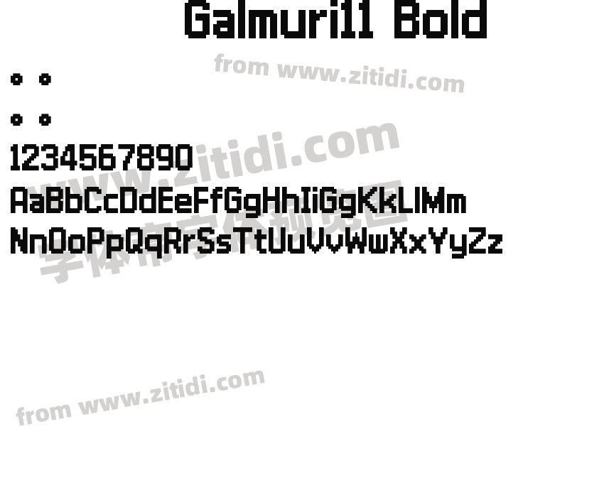 Galmuri11 Bold字体预览