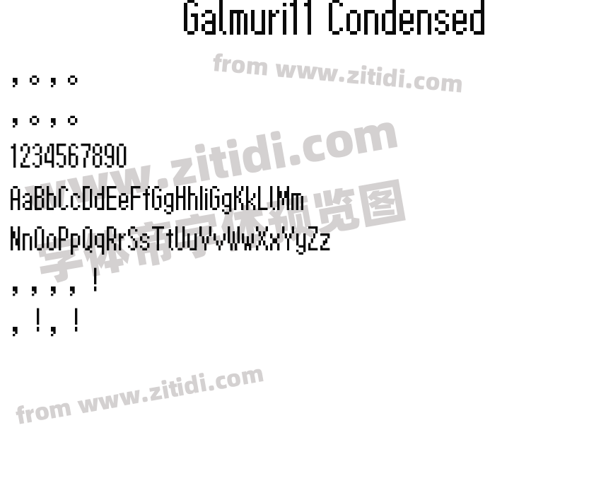 Galmuri11 Condensed字体预览
