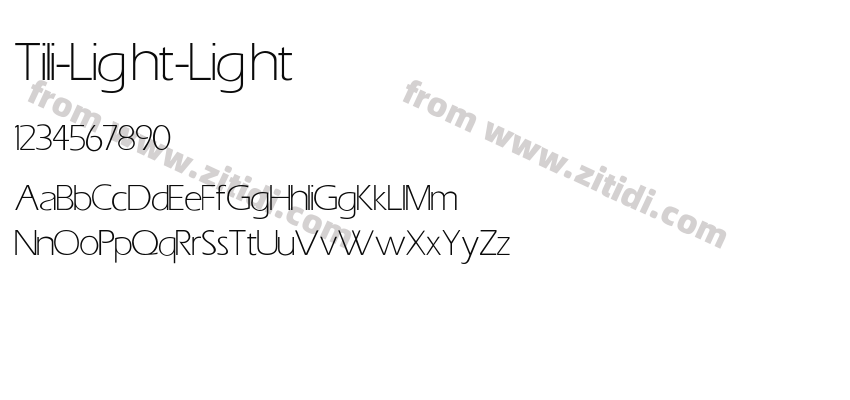 Tili-Light-Light字体预览